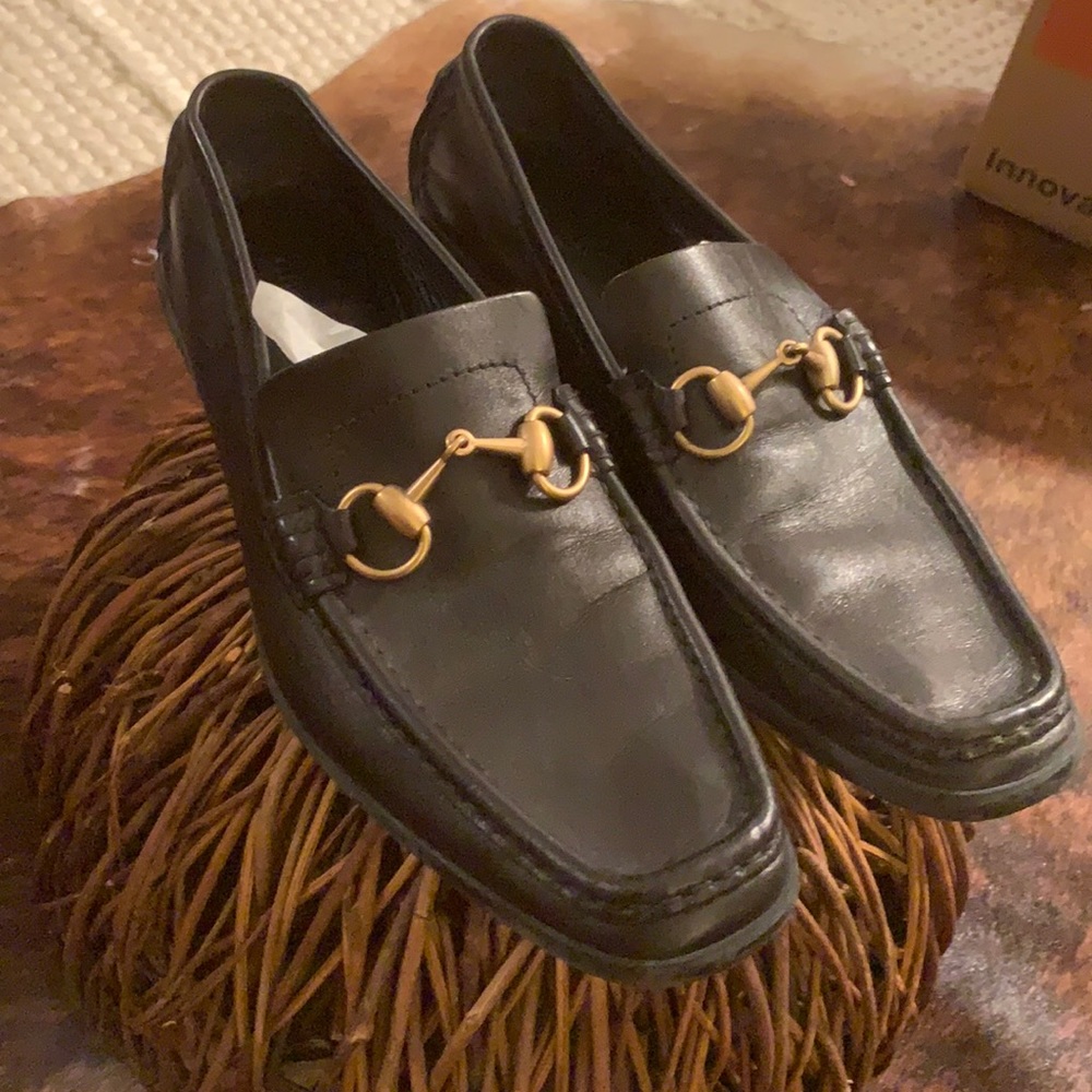 Slender square toe modern women’s Gucci loafer